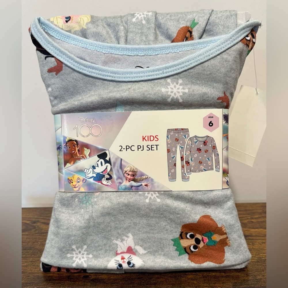 Disney 100 Girls Gray PJ Set NWT Various Sizes